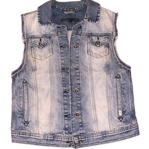 VANS denim vest women size L
